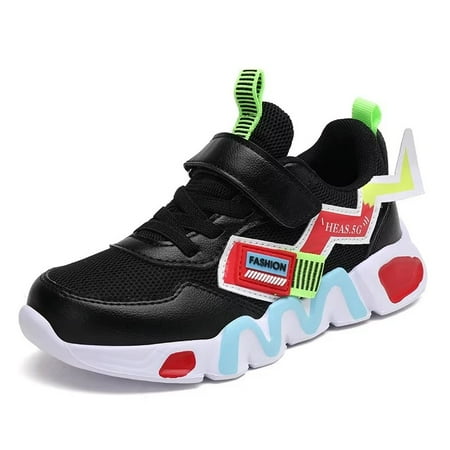 

JJtiger Cartoon leather net face style Pikachu trend sports children s shoes