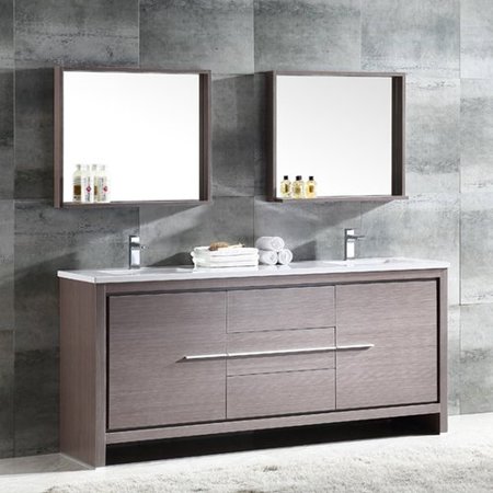 Fresca Trieste Allier 72 Double Bathroom Vanity Set With Mirror