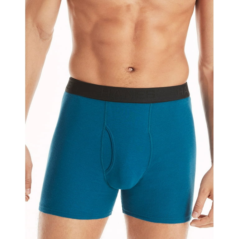 Hanes Ultimate Men’s Cotton Boxer Brief Underwear, Comfort Flex Waistband,  Assorted, 5-Pack