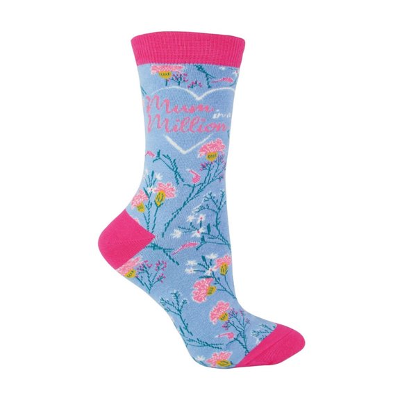 Miss Sparrow - Ladies Breathable Bamboo Mum Socks | Floral Patterned Socks | Gift for Mothers Day