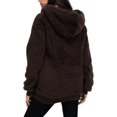 thumbnail image 3 of Vedolay Women's Hoodies Fashion 2023 Casual Long Sleeve V Neck Pullover Tops Jackets for Women Brown,2XL, 3 of 4