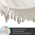 thumbnail image 4 of Hamaca ROOITY para interior con flecos de macramé para 2 personas Blanca, 4 of 9