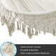 thumbnail image 4 of Hamaca ROOITY para interior con flecos de macramé para 2 personas Blanca, 4 of 9