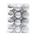 thumbnail image 2 of 24 Piezas Adornos de Bolas Colgantes para de Navidad Juego de Decoración de de Navidad Adornos Navideños para Fiesta de Cumpleaños Fiesta Plata, 2 of 8