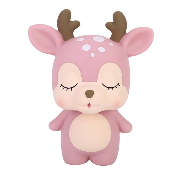 MAGT Tirelire Enfant, Innovant Mignon De Bande Dessinée Cerf Forme Bocal d'argent en Plastique Souple Coins Boîte D'économie d'argent pour Cadeau d'anniversaire, Cadeau De Noël