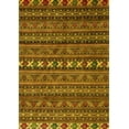 thumbnail image 1 of Ahgly Company Indoor Rectangle Oriental Yellow Modern Area Rugs, 6' x 9', 1 of 4