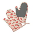 thumbnail image 5 of Cauagu Crab Lobster 1 Print Oven Mitts 2 Piece Set,BBQ Gloves Grilling Gloves Kitchen Silicone Oven Gloves Heat Resistant Oven Mitts for Barbecue Cooking & Baking, 5 of 6