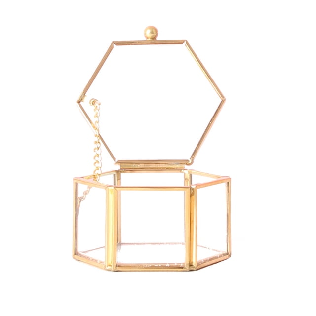 Guardurnaity Organizador de joyas, caja de anillo, soporte de exhibición, mano de obra fina, decoraciones de escritorio transparentes, soporte de mesa, caja Ropa, zapatos y accesorios Miscelánea Guardurnaity AP016816-01