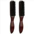 thumbnail image 1 of 2X Cepillo para Alisar el Cabello, Cepillo de Pelo de , para Mujeres y Hombres, Cepillo de Pelo, Cepillo de Barba de Peluquero, Rojo Oscuro, 1 of 5