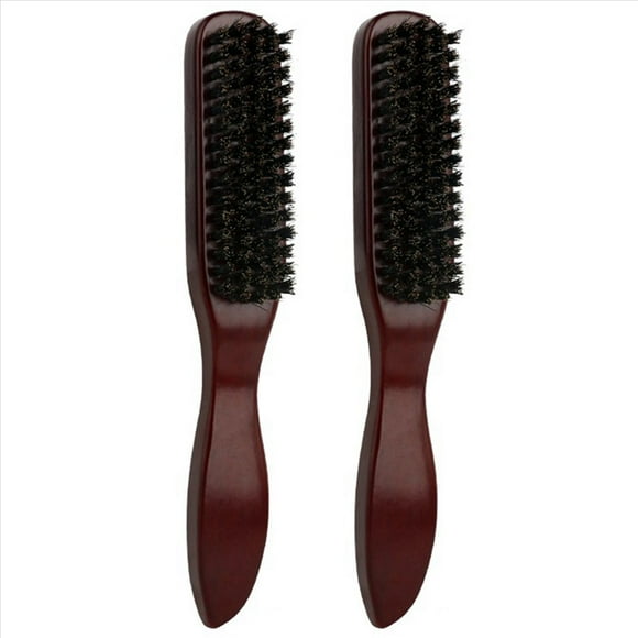 2X Cepillo para Alisar el Cabello, Cepillo de Pelo de , para Mujeres y Hombres, Cepillo de Pelo, Cepillo de Barba de Peluquero, Rojo Oscuro