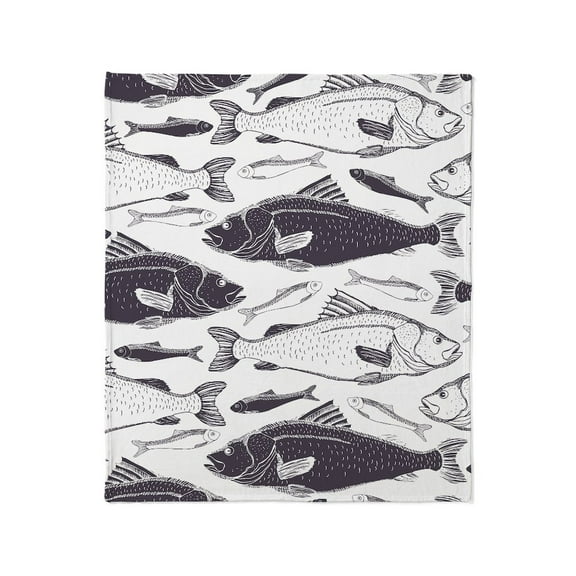 CafePress - Fish Pattern Throw Blanket - Soft Fleece Throw Blanket, 50"x60" for All Ages