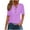Purple, variant on Women's Short Sleeve Eyelet Shirts Casual Summer Drawstring Hoodies Tops Button Front V Neck T-Shirts Tops