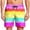 Bright stripes, variant on Men's Cartoon Print Elastic High Waisted Casual Summer Shorts