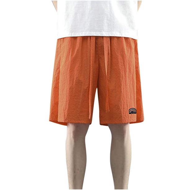 Pantalones Cortos Casuales de Seda de Hielo Capris de Verano Seco Rápido con Cordón de Cintura para Deportes Y Playa