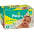 Pampers Swaddlers Diapers, Size 3, Super Pack, 78 Count - 12 Hours