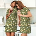 thumbnail image 4 of Fotbe Shiba Inu Dog And Flower Pattern Women's Cotton Nightgown Sleepwear Short Sleeves Shirt Casual Print Sleepdress, 4 of 6
