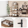 thumbnail image 4 of Ourlova 71 inch Metal Frame Book Shelves Tall Bookshelf Arched Bookcase Modern Freestanding Open Display Shelving Unit Storage Rack for Living Room Office, 4 of 6