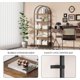 thumbnail image 2 of 71-pulgada metal frame de altura book estantes con arched design - moderno freestanding abiertos para exposición shelving unidad para sala de estar o oficina, 2 of 6