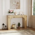 thumbnail image 4 of 47 Inch Long Console Table with Drawer, Narrow Rectangular Sofa Table Behind The Couch, Farmhouse Entryway Table for Entrance, Hallway, Living Room (Natural), 4 of 10