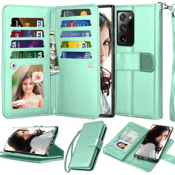 Njjex Galaxy Note 20 Ultra Case (2020), pour Samsung Note 20 Ultra 5G Étui Portefeuille, [9 Fentes pour Cartes]