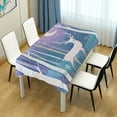 thumbnail image 4 of Yayeee Tablecloths 60" x 60" Rectangle Wrinkle Resistant Party Table Cover, Purple Night Deer, 4 of 8
