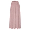 thumbnail image 4 of Outfmvch Robe Bohème pour Femmes Robe Florale pour Femmes Jupe à Rayures Taille Haute Fête Plage Poche Longue Jupe Maxi Fluide Jupes Plissées pour Femmes Rouge 3 S, 4 of 5