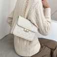 thumbnail image 7 of Women Genuine Leather Shoulder Bag Ladies Fashion Clutch Purses Quilted Crossbody,White, 7 of 7