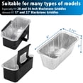 thumbnail image 2 of Matchwaves 50 Pack Blackstone Grease Cup Liners, Grease Catcher Liner, Aluminum Foil Drip Pan for 17, 22, 28 and 36 inch Blackstone Griddle, 2 of 4