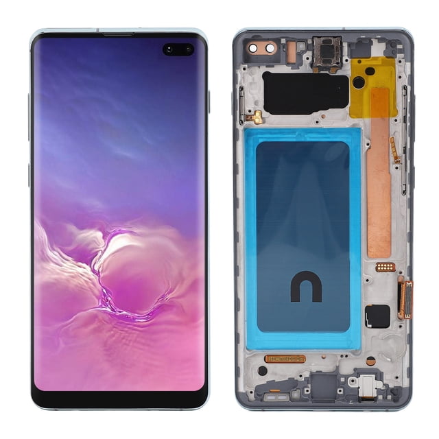 Pantalla AMOLED Para Galaxy S10 Plus, Reemplazo De Pantalla Con Kit De Marco Para Galaxy S10+ SM G975F G975U G975W G975A, Pantalla LCD Táctil Digitalizador Asamblea, 6,4 Pulgadas