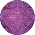 thumbnail image 1 of Ahgly Company Machine Washable Indoor Round Transitional Dark Magenta Purple Area Rugs, 4' Round, 1 of 7