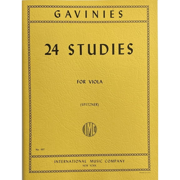 GAVINIES - Estudios (24) para Viola (Spitzner)