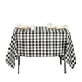 thumbnail image 6 of Efavormart 70" Square Black & White Checkered Wholesale Gingham Polyester Linen Picnic Restaurant Dinner Tablecloth, 6 of 9