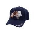thumbnail image 1 of Gravity Threads Native Pride Adjustable Baseball Hat Dream Catcher Wolf, Navy, 1 of 2