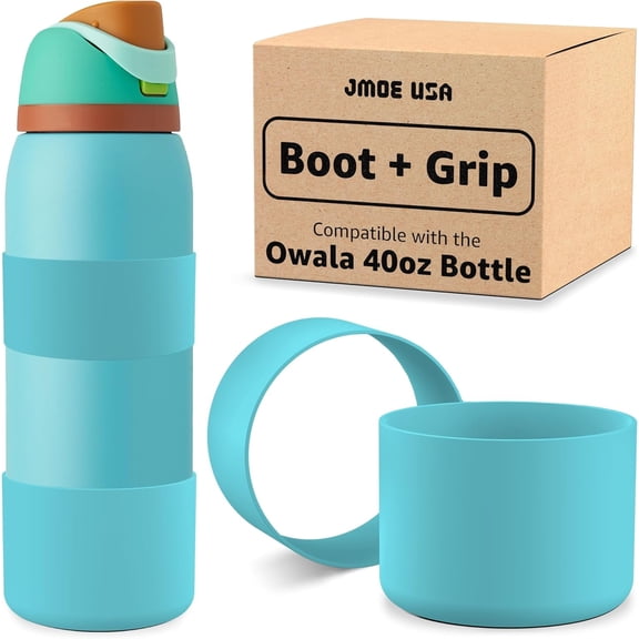 Jmoe USA Silicone Boot Sleeve   Hand Grip for Owala 40oz Bottle | BPA Free & Food-Grade Silicone | Protective Anti-Slip Bottom Bumper Cover | Protects Against Scratches (Summer Sweetness)