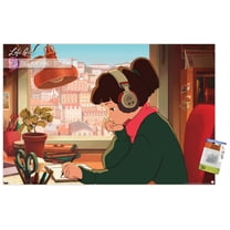 Lofi Girl - Relax and Study Wall Poster with Pushpins, 22.375" x 34"