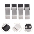 thumbnail image 4 of 4pcs Metal File Clips Notes Clips Students Paper File Folder Stationary Leather Pen Clip, 4 of 8
