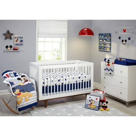 Disney Let's Go Mickey II 4 Piece Crib Bedding