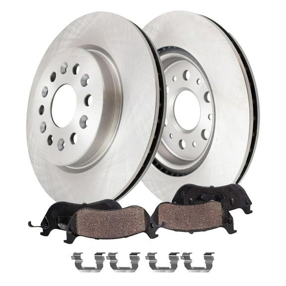 Detroit Axle - Rear Brake Kit for 2017-2021 GMC Acadia Cadillac XT5 2018-2021 Buick Enclave, Disc Brakes Rotors Ceramic Brake Pads 2019 2020 Replacement: 12.40" inch Rotors