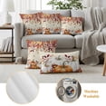 thumbnail image 5 of Outdoor Pillow Covers 20x12 Set of 2, Fall White Pumpkin Waterproof Patio Throw Pillow Covers for Couch Sofa Chair, Thanksgiving Orange Leaves Country Decorative Pillowcases for Throw Pillows, 5 of 9