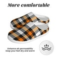 thumbnail image 6 of Lsque Orange Plaid Pattern Womens Comfort Cotton on Scuff With Memory Foam and Anti-skid Sole Slipper-46/47, 6 of 7