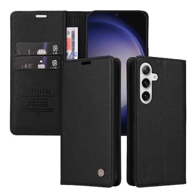 Funda para Samsung Galaxy S24 Plus Estuche de Cuero PU Tipo Cartera con Ranuras para Tarjetas y Cierre Magnético