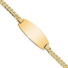 Primal Gold 14 Karat Yellow Gold Oval Curb ID Bracelet