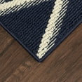 thumbnail image 5 of Mainstays Diamond Geometric High Low Pile Navy Blue Indoor Area Rug, 5' x 7', 5 of 7