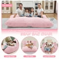 thumbnail image 4 of Congermom 4 in 1 Convertible Bean Bag Chair,Giant Bean Bag Chair with Machine Washable Cover, Folding Bean Bag Bed for Adults LIGHTPINK, 4 of 8