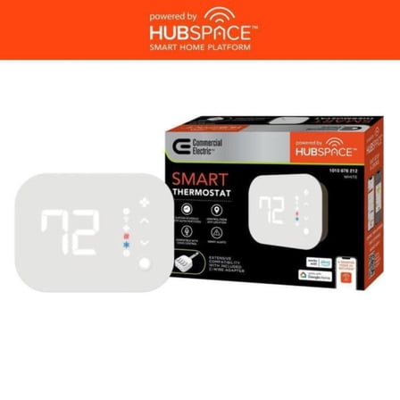 Open Box Wi-Fi and Bluetooth Enabled Smart Programmable Thermostat with Schedules Powered by Hubspace