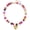 Gold Heart Pendant Necklace, variant on Chunky Heart Necklace for Women, Colorful Acrylic Beaded Statement Puff Heart Necklace, Cute Boho Y2K Choker Necklace for Gift Jewelry