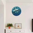 thumbnail image 4 of 10 Inch Wall Clock Battery Operated Square Clock for Office, Kitchen, Outdoor, Living Room, Angry Great White Shark In The Sea, 4 of 7