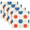 thumbnail image 3 of Iauyy Satin Napkins Set of 1- Red Blue Polka Dot on Cream DIY Printing Decoration Cloth Napkin- Easy Care for Home/Party, 3 of 8