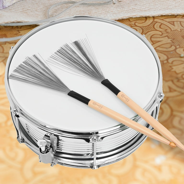 2 Pairs Double Head Drum Brush for Drummer Playing Percussion