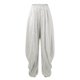 thumbnail image 3 of Pantalones harem con cintura elástica y lentejuelas para mujer: corte holgado, cintura media, bolsillos, pantalones bombachos informales de color liso para fiestas/uso diario, 3 of 6
